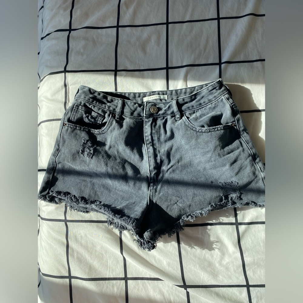 black pacsun high rise festival shorts, size 29